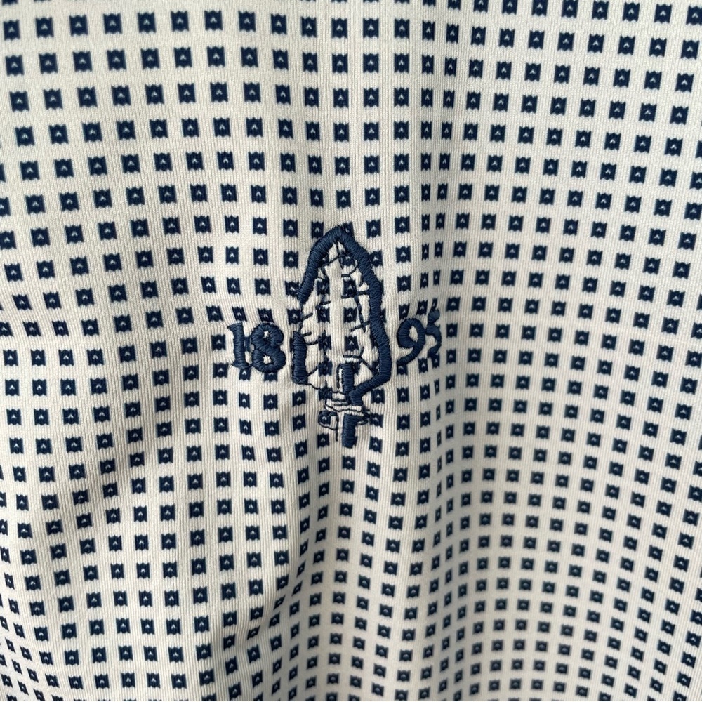 Turtleson Men's Blue Mini Check Moisture Wicking Golf Polo XXL - Picture 4 of 7